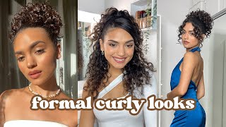 Curly hairstyles for formal occasions Tutorials [upl. by Griz939]