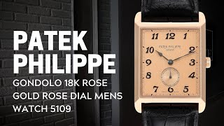 Patek Philippe Gondolo 18k Rose Gold Rose Dial Mens Watch 5109 Review  SwissWatchExpo [upl. by Eicart730]