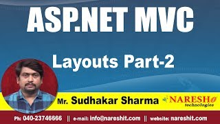 ASPNET MVC Layouts Part2  ASPNET MVC Tutorial  By MrSudhakar Sharma [upl. by Ettesoj]