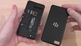 How to Open BlackBerry Z10  Insert Battery amp SIM [upl. by Corri]