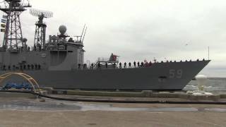 USS Kauffman FFG 59 underway on last deployment of a frigate [upl. by Nemrac608]