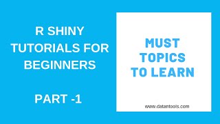 R Shiny Tutorial for beginners Complete Tutorial  Part 1 [upl. by Ettelegna114]