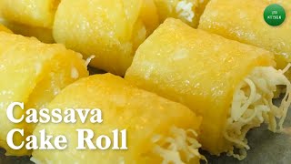 Cassava Cake Roll  No Bake  No Steam  Meryendang Pinoy Recipe [upl. by Allare22]