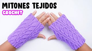 Como Tejer Guantes SIN DEDOS o MITONES a Crochet Paso a paso ‼ [upl. by Laughton]