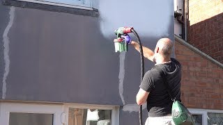 Applying Masonry Paint With Bosch PFS 3000  2 [upl. by Bilek]