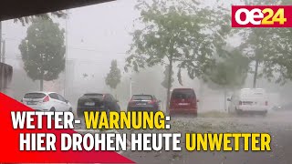 Wetter Warnung Hier drohen heute Unwetter [upl. by Zandt]