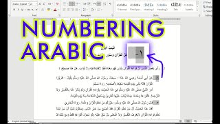 Cara Mudah Membuat Numbering Arabic Penomeran Menggunakan Angka Arab di Microsoft Word [upl. by Ahsitruc]