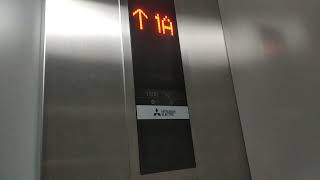 2 Mitsubishi service elevators at Terminal 21 Rama 3 branch bangkok Thailand [upl. by Assirek]