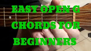 EASY OPEN G TUNING CHORDS FOR BEGINNERS [upl. by Eaves]