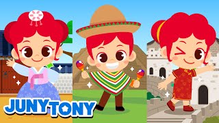 Trajes Tradicionales del Mundo  Canciones Infantiles  JunyTony en español [upl. by Johann]