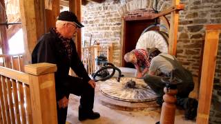 Dressing the Millstones  Old Stone Mill Delta Ontario [upl. by Rombert]