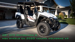 28quot EFX Motoclaws and 14quot MSA Wheels on a 2020 Yamaha Wolverine X4 [upl. by Janela]