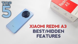 Xiaomi REDMI A3 Top 5 BestHidden Features  Secret Tips And Tricks [upl. by Ocer311]