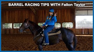 BARREL RACING TIPS WITH Fallon Taylor SHOULDERING [upl. by Shermy]