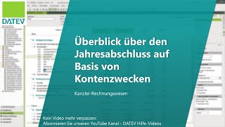 Überblick über den Jahresabschluss auf Basis von Kontenzwecken [upl. by Itsrejk958]