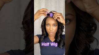 ⬆️Full Tutorial Half Bombshell Wig Install halfwig bombshellcurls [upl. by Reggis]