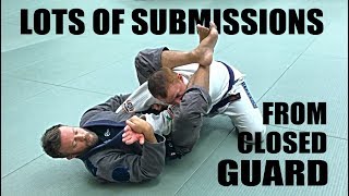 JiuJitsu Submissions  Lots of Closed Guard Submissions [upl. by Enaillil]