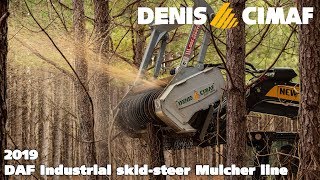 Skidsteer Mulchers 2019  DENIS CIMAF Land clearing equipment forestry  2019 DAF line [upl. by Ylloj]