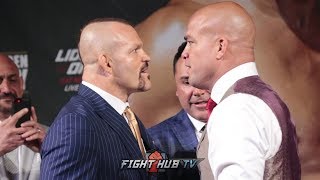 TITO ORTIZ AND CHUCK LIDDELL HAVE HEATED FACEOFF OSCAR DE LA HOYA ALMOST HAS A HEART ATTACK [upl. by Aniram]