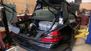 How to remove every single panel inside the car amp the trunk in an r230 SL55 SL55 Build pt3 [upl. by Enirehtac155]