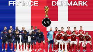 France vs Denmark Football National Teams World Cup 2022 [upl. by Yancey85]