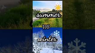 Summer 🌞vs Winter🤘 viralshort viralvideo youtubeshorts [upl. by Ahsele107]