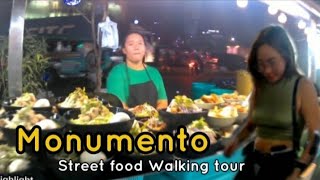 Monumento Street food Walking tourfood trip in monumento Caloocan [upl. by Mairb]