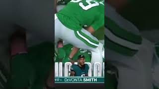 Devonta Smiths OneHanded TD Catch shorts nfl eagles [upl. by Magas]