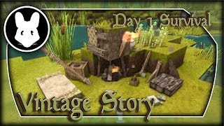 Vintage Story  Day 1 Survival  How to Handbook Bit By Bit [upl. by Reisfield]