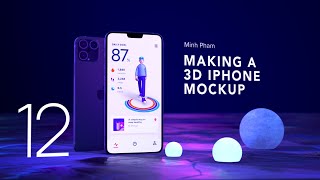 Making a 3D iphone 12 mockup with After Effects and Element 3D [upl. by Lekar671]