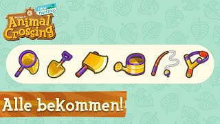 SO BEKOMMT ihr die GOLDWERKZEUGE 😍 in Animal Crossing New Horizons 🌴 [upl. by Nyhagen]