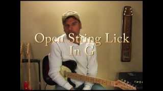 Open String Lick In G Lesson  Country Guitar Chops [upl. by Lartnom]