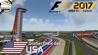 F1 2017 MEGA COOP SAISON 14  Lauf 7  USA  Rennen  Lets Play F1 2017 Mega Coop [upl. by Jorry]