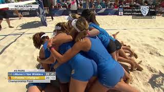 2019 NCAA Beach Volleyball Championship No 2 UCLA takes down topseeded USC to win second [upl. by Aip505]