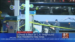 1 Dead 5 Injured In Shooting On Bay Area Greyhound Bus [upl. by Jablon]