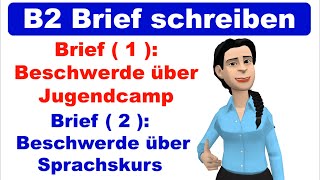 Telc B2 Brief schreiben  2 Beschwerdebriefe  Prüfung 2020 [upl. by Elreath]