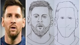 Drawing messi get the professional look with easy steps  sapahar art studio [upl. by Thurlow]