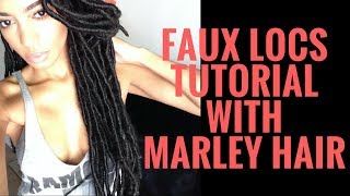 Loc Extensions with Marley Hair  Tutorial [upl. by Daggett528]