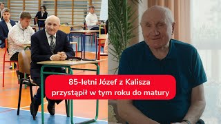 Najstarszy maturzysta w Polsce Pan Józef w wieku 85 lat zdawał egzamin dojrzałości [upl. by Meredeth]