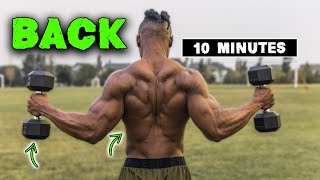 10 MINUTE LIGHTWEIGHT DUMBBELL BACK WORKOUT [upl. by Werdn142]