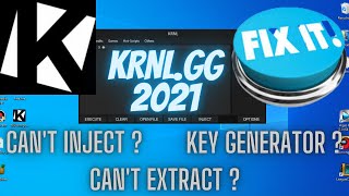 How to Fix SOME KRNL Errors  injecting  extracting and key 2021 [upl. by Serles]