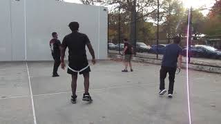 Pomonok Park  Jay amp Kevin vs Fredo amp Vic D  Doubles Game 2 Filmed By Handball Social  1162024 [upl. by Nowaj27]