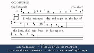 COMMUNION • Ash Wednesday • SIMPLE ENGLISH PROPERS [upl. by Kieryt133]