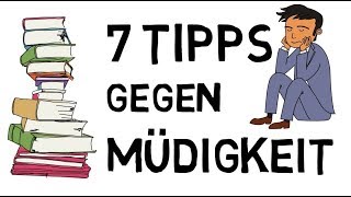 MÜDIGKEIT bekämpfen  7 Tipps zum wach werden [upl. by Noemys651]