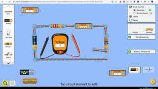 Uso de simulación PhET para ley Ohm y circuito en serieparalelo con resistencias [upl. by Askari899]