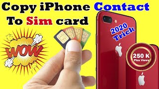 How to ExportImportCopy Contacts from iphone to Sim Card SIManager [upl. by Hildegard86]