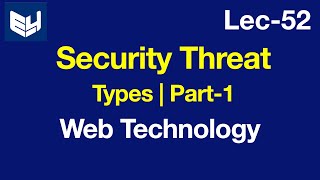 Types of Security Threats  Part13  WT  Web Technology  Lec  52  Bhanu Priya [upl. by Billi]