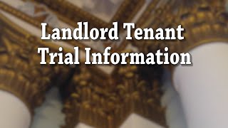 Landlord Tenant Trial Instructions – Harris Announcement [upl. by Enrico]