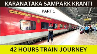 KARNATAKA SAMPARK KRANTI Express FIRST CLASS FULL TRAIN JOURNEY  Bangalore to Delhi Train Journey [upl. by Dloreh719]