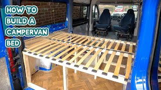 HOW TO build a CAMPERVAN BED  DIY Budget Campervan Conversion [upl. by Pournaras]